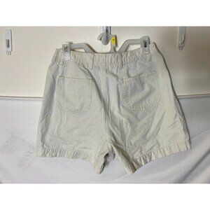 WOMENS DOCKERS LIGHT TAN WHITE SHORTS Good LENGTH SIZE 12 PETITE 12P  Medium M